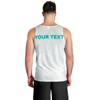 Personalised New Zealand Aotearoa Men Tank Top Nurse Tribal Teal Version
