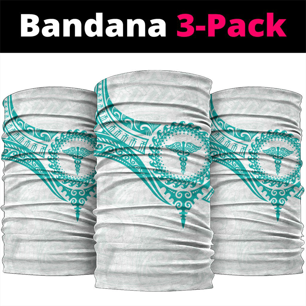 New Zealand Aotearoa Neck Gaiter Nurse Tribal Teal Version