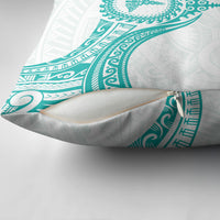 New Zealand Aotearoa Pillow Cover Nurse Tribal Teal Version