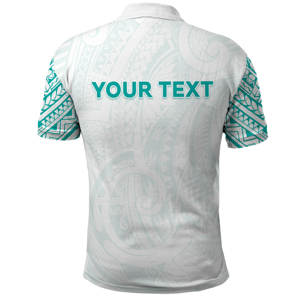 Personalised New Zealand Aotearoa Polo Shirt Nurse Tribal Teal Version