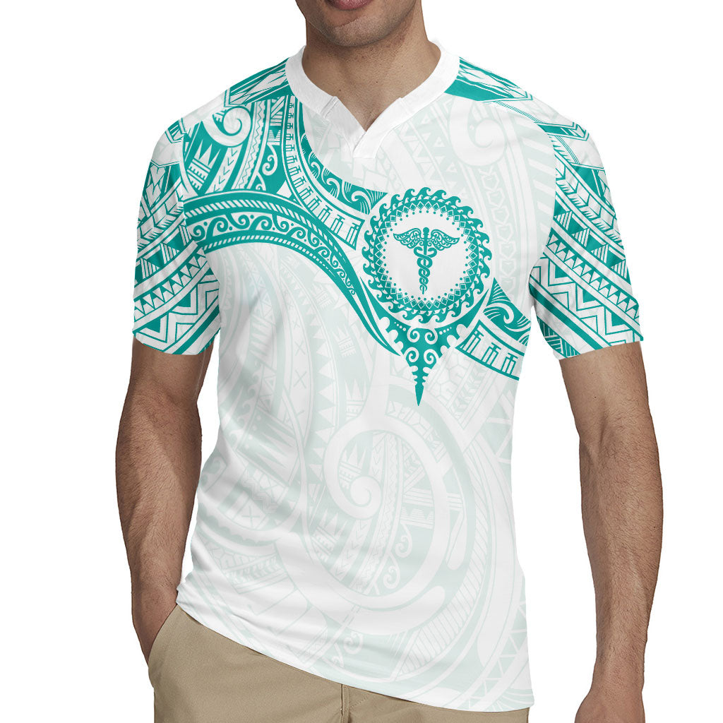 Personalised New Zealand Aotearoa Rugby Jersey Nurse Tribal Teal Version