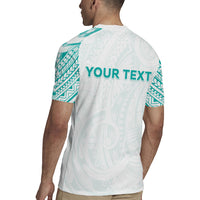 Personalised New Zealand Aotearoa Rugby Jersey Nurse Tribal Teal Version