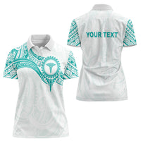 Personalised New Zealand Aotearoa Women Polo Shirt Nurse Tribal Teal Version