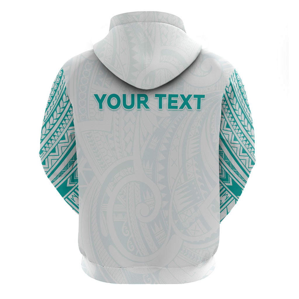 Personalised New Zealand Aotearoa Zip Hoodie Nurse Tribal Teal Version LT05 - Polynesian Pride
