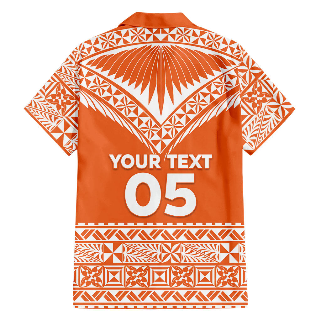 Personalised Tonga Tailulu College Family Matching Off Shoulder Short Dress and Hawaiian Shirt Tongan Kupesi Pattern