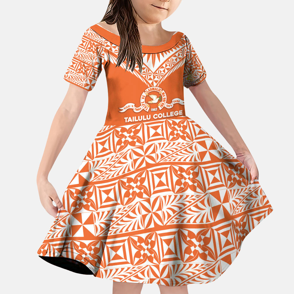 Personalised Tonga Tailulu College Family Matching Puletasi and Hawaiian Shirt Tongan Kupesi Pattern
