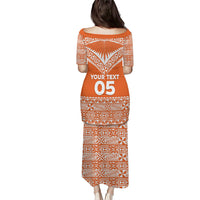 Personalised Tonga Tailulu College Family Matching Puletasi and Hawaiian Shirt Tongan Kupesi Pattern