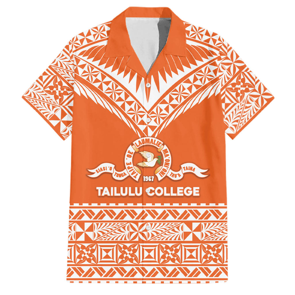 Personalised Tonga Tailulu College Family Matching Summer Maxi Dress and Hawaiian Shirt Tongan Kupesi Pattern