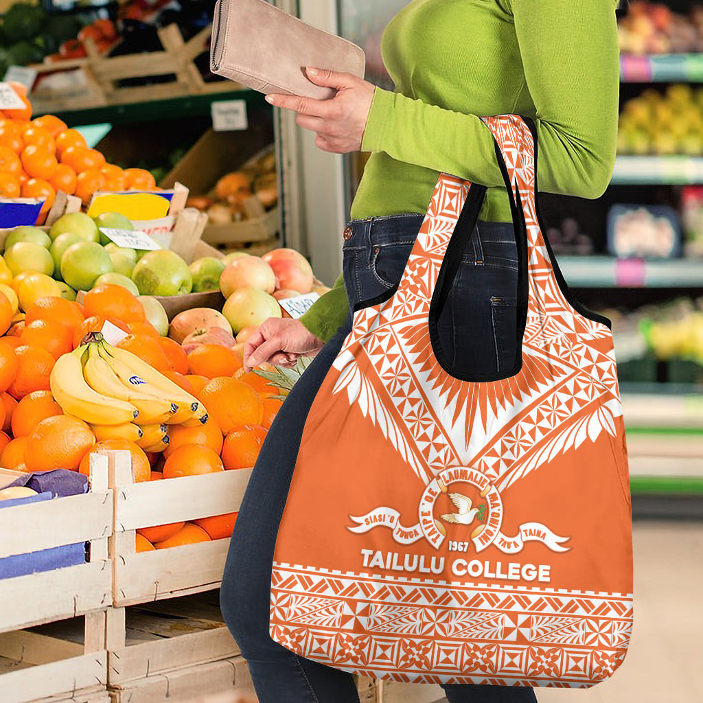 Tonga Tailulu College Grocery Bag Tongan Kupesi Pattern
