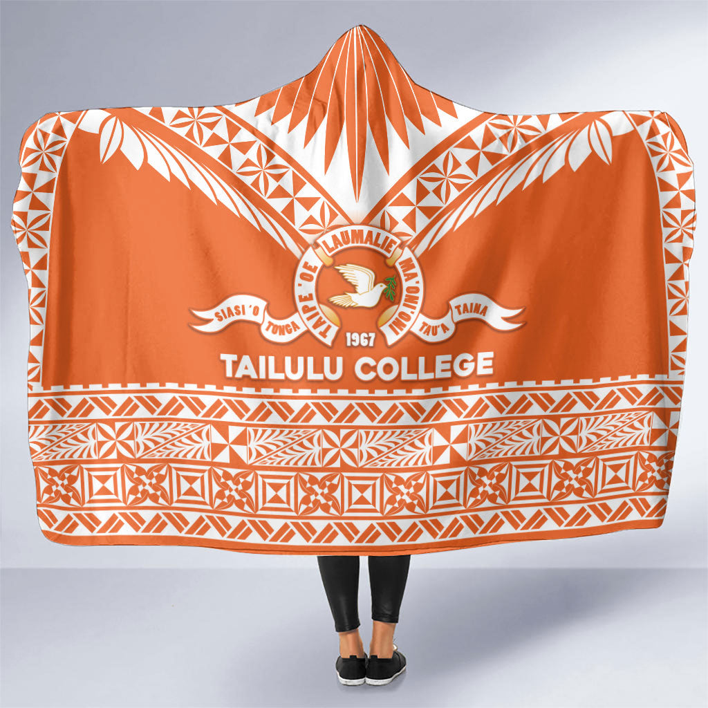 Tonga Tailulu College Hooded Blanket Tongan Kupesi Pattern