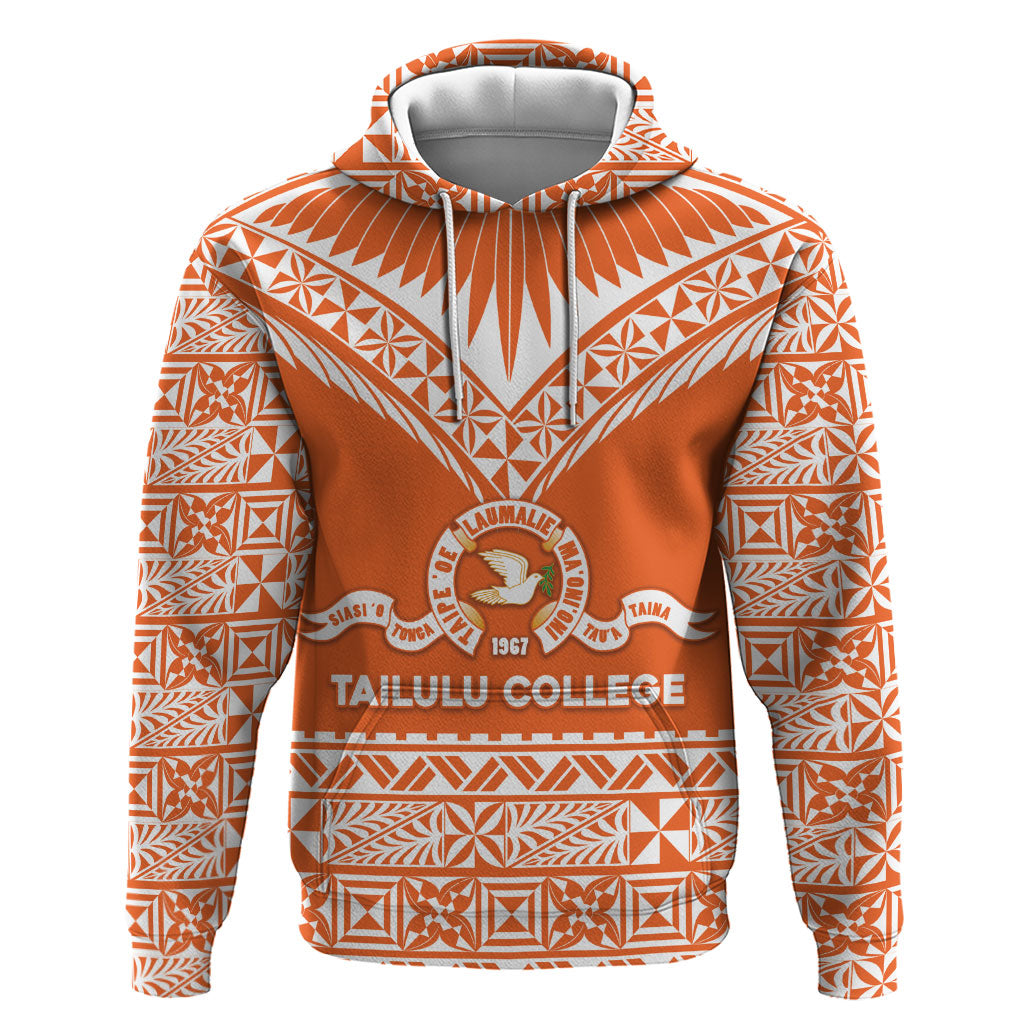 Personalised Tonga Tailulu College Hoodie Tongan Kupesi Pattern
