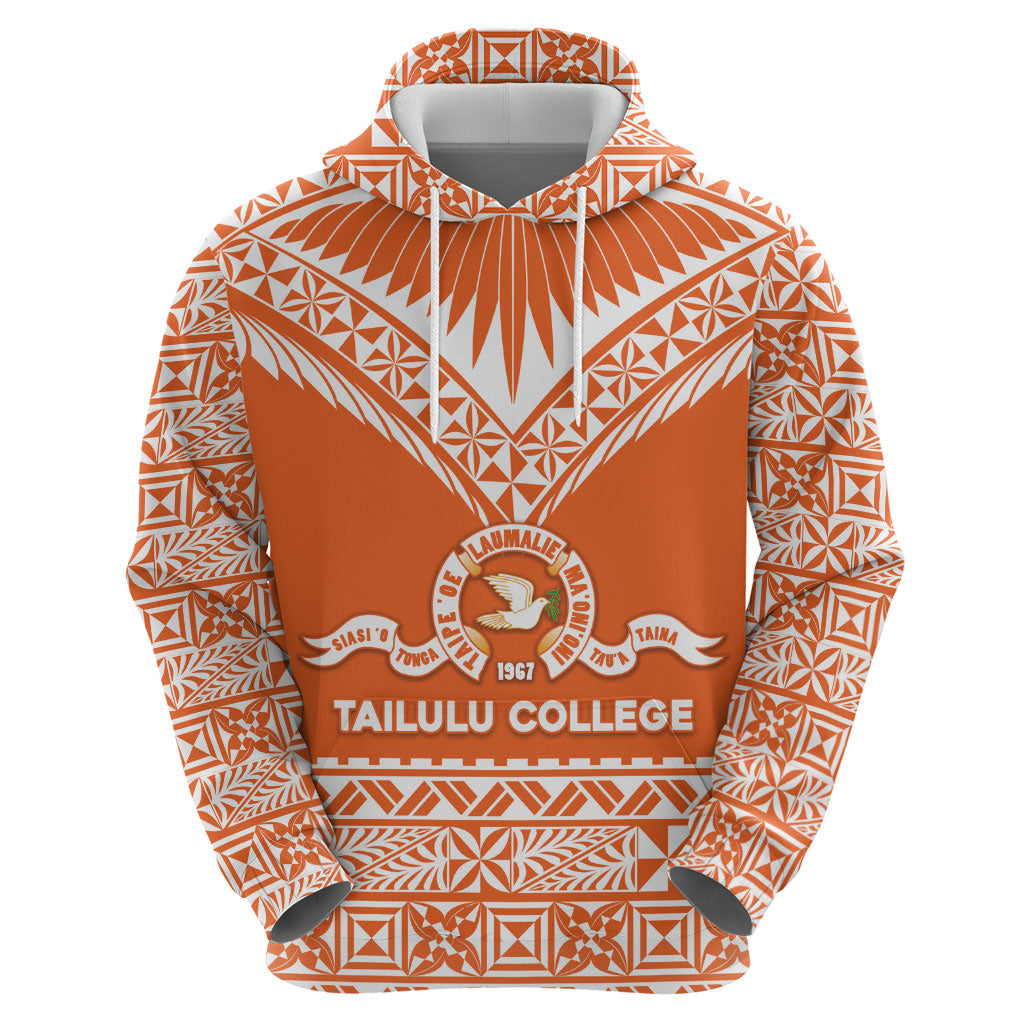 Personalised Tonga Tailulu College Hoodie Tongan Kupesi Pattern