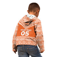 Personalised Tonga Tailulu College Kid Hoodie Tongan Kupesi Pattern
