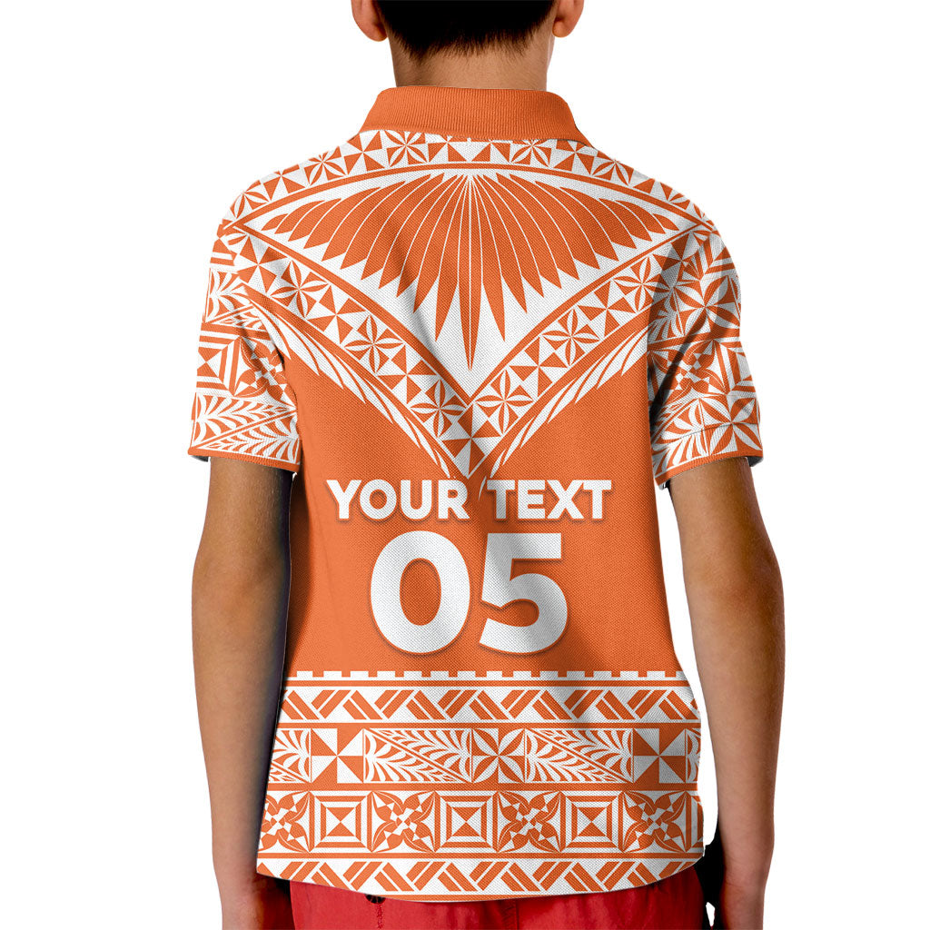Personalised Tonga Tailulu College Kid Polo Shirt Tongan Kupesi Pattern