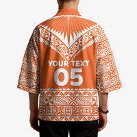 Personalised Tonga Tailulu College Kimono Tongan Kupesi Pattern