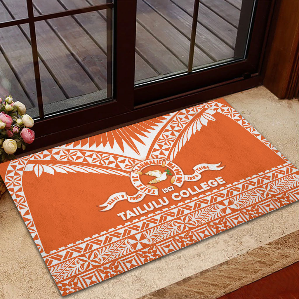 Tonga Tailulu College Rubber Doormat Tongan Kupesi Pattern