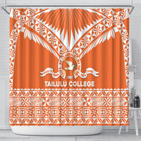 Tonga Tailulu College Shower Curtain Tongan Kupesi Pattern