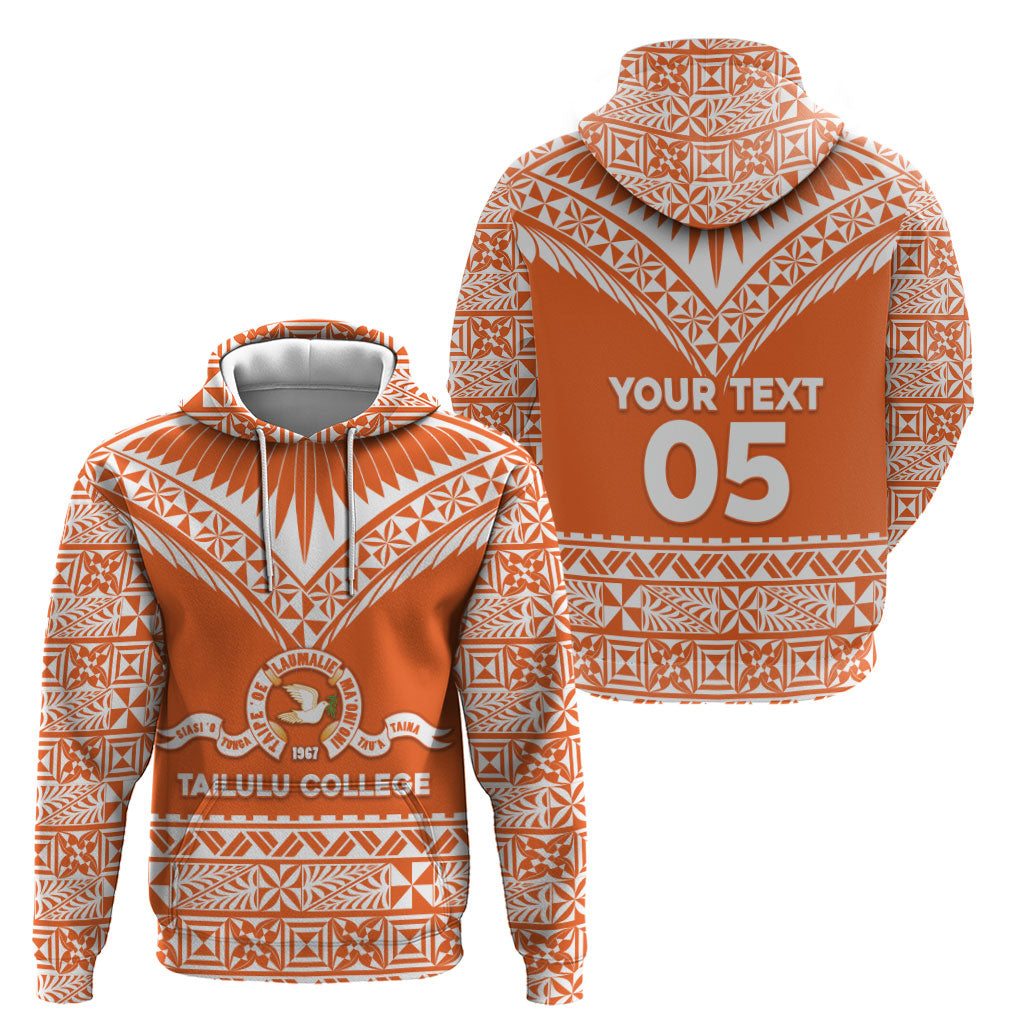Personalised Tonga Tailulu College Zip Hoodie Tongan Kupesi Pattern