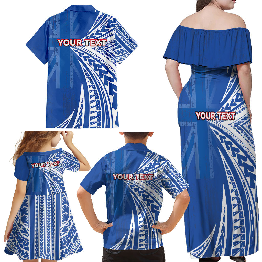 Personalised Hawaii 808 Family Matching Off Shoulder Maxi Dress and Hawaiian Shirt Unique Style