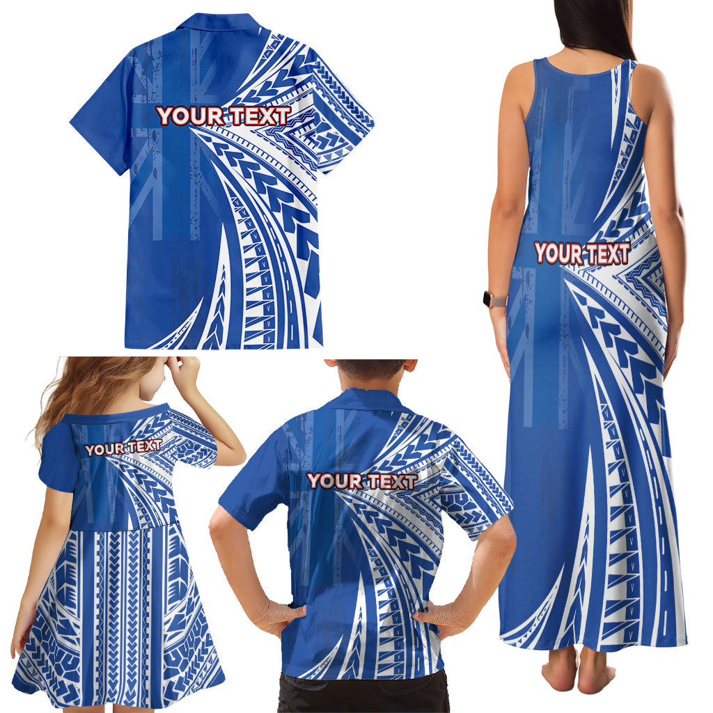 Personalised Hawaii 808 Family Matching Tank Maxi Dress and Hawaiian Shirt Unique Style LT05 - Polynesian Pride