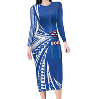 Personalised Hawaii 808 Long Sleeve Bodycon Dress Unique Style