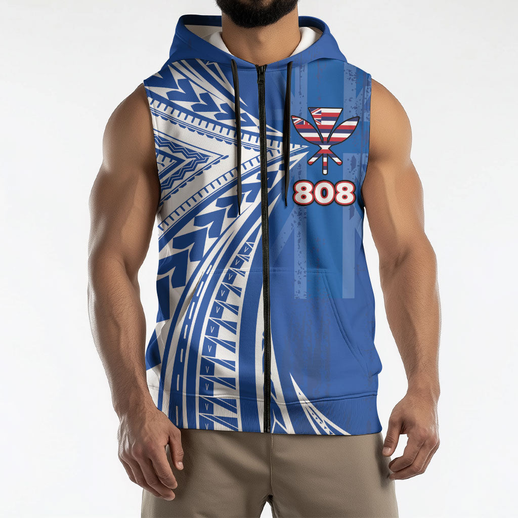 Personalised Hawaii 808 Sleeveless Zip Hoodie Unique Style