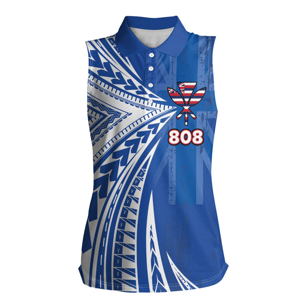 Personalised Hawaii 808 Women Sleeveless Polo Shirt Unique Style