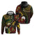 Vanuatu And Australia Aboriginal Hoodie Iguana And Kangaroo Together