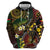 Vanuatu And Australia Aboriginal Hoodie Iguana And Kangaroo Together