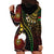 Vanuatu And Australia Aboriginal Hoodie Dress Iguana And Kangaroo Together