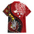 Tonga Ngatu And Australia Aboriginal Family Matching Puletasi and Hawaiian Shirt Tongan Dove And Kangaroo Together