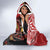 Tonga Ngatu And Australia Aboriginal Hooded Blanket Tongan Dove And Kangaroo Together