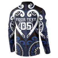 Custom Aotearoa Ngati Tuwharetoa Button Sweatshirt Maori Tribal Pattern