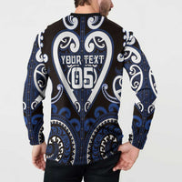 Custom Aotearoa Ngati Tuwharetoa Button Sweatshirt Maori Tribal Pattern