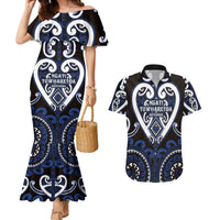 Custom Aotearoa Ngati Tuwharetoa Couples Matching Mermaid Dress and Hawaiian Shirt Maori Tribal Pattern