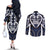 Custom Aotearoa Ngati Tuwharetoa Couples Matching Off The Shoulder Long Sleeve Dress and Long Sleeve Button Shirt Maori Tribal Pattern