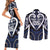 Custom Aotearoa Ngati Tuwharetoa Couples Matching Short Sleeve Bodycon Dress and Long Sleeve Button Shirt Maori Tribal Pattern