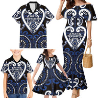Custom Aotearoa Ngati Tuwharetoa Family Matching Mermaid Dress and Hawaiian Shirt Maori Tribal Pattern