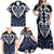 Custom Aotearoa Ngati Tuwharetoa Family Matching Off Shoulder Maxi Dress and Hawaiian Shirt Maori Tribal Pattern