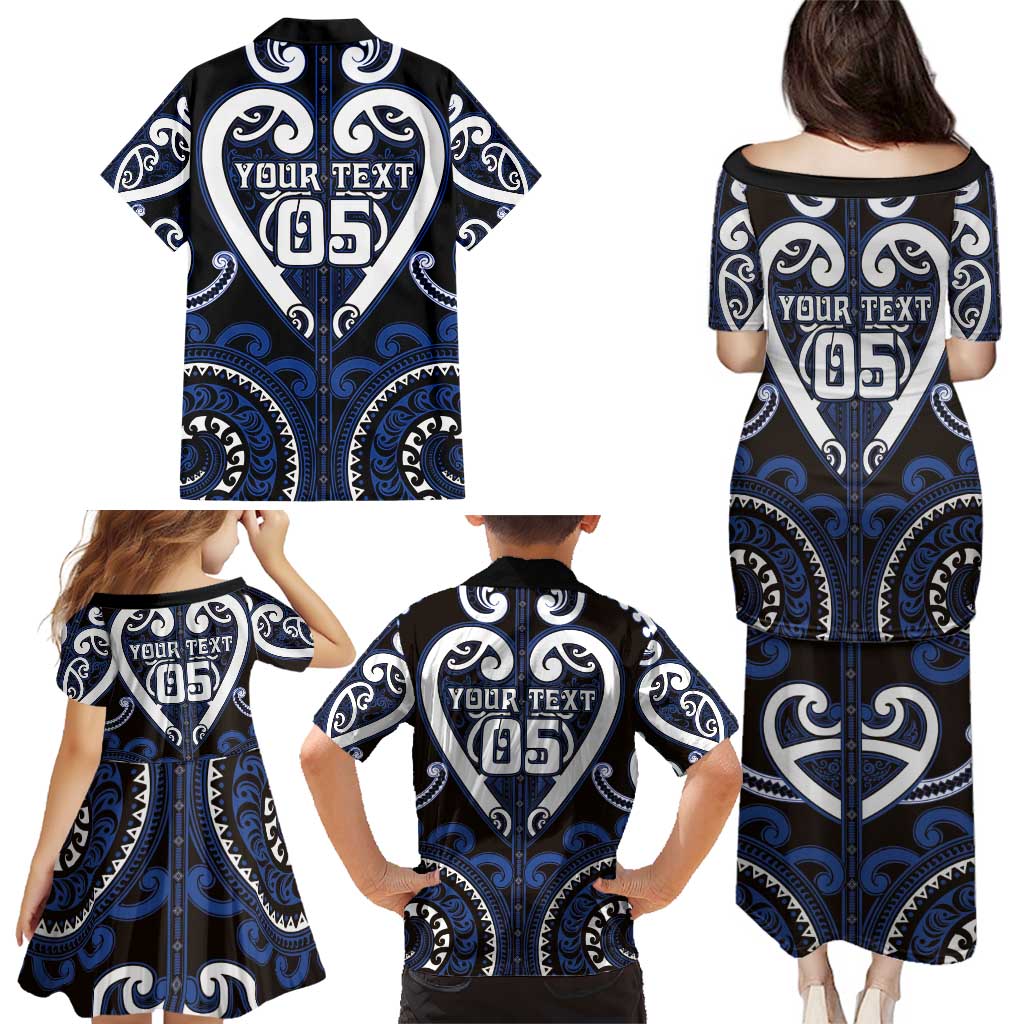 Custom Aotearoa Ngati Tuwharetoa Family Matching Puletasi and Hawaiian Shirt Maori Tribal Pattern