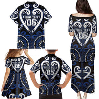 Custom Aotearoa Ngati Tuwharetoa Family Matching Puletasi and Hawaiian Shirt Maori Tribal Pattern