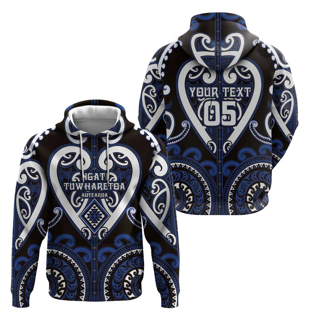 Custom Aotearoa Ngati Tuwharetoa Hoodie Maori Tribal Pattern