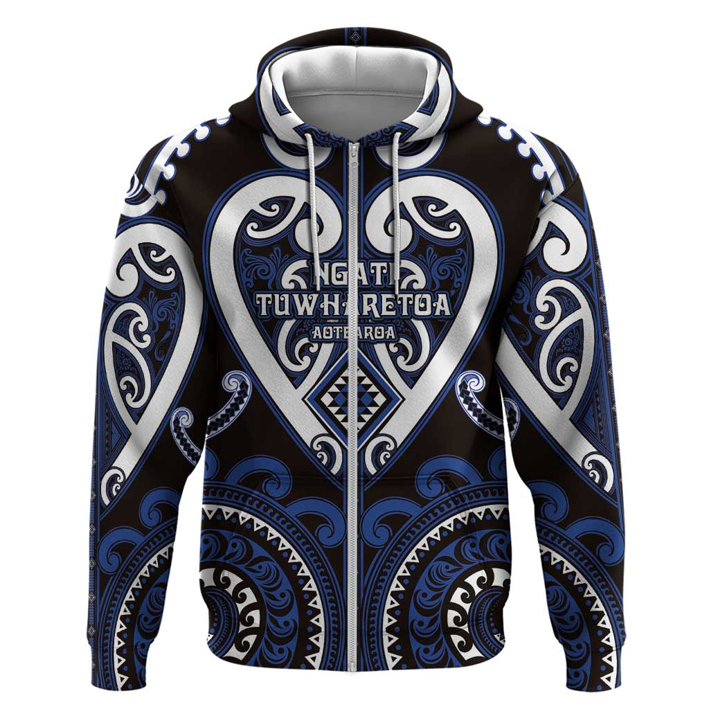 Custom Aotearoa Ngati Tuwharetoa Hoodie Maori Tribal Pattern