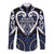 Custom Aotearoa Ngati Tuwharetoa Long Sleeve Button Shirt Maori Tribal Pattern