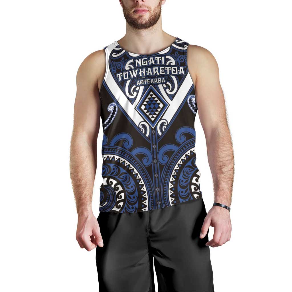 Custom Aotearoa Ngati Tuwharetoa Men Tank Top Maori Tribal Pattern