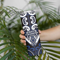 Custom Aotearoa Ngati Tuwharetoa Skinny Tumbler Maori Tribal Pattern