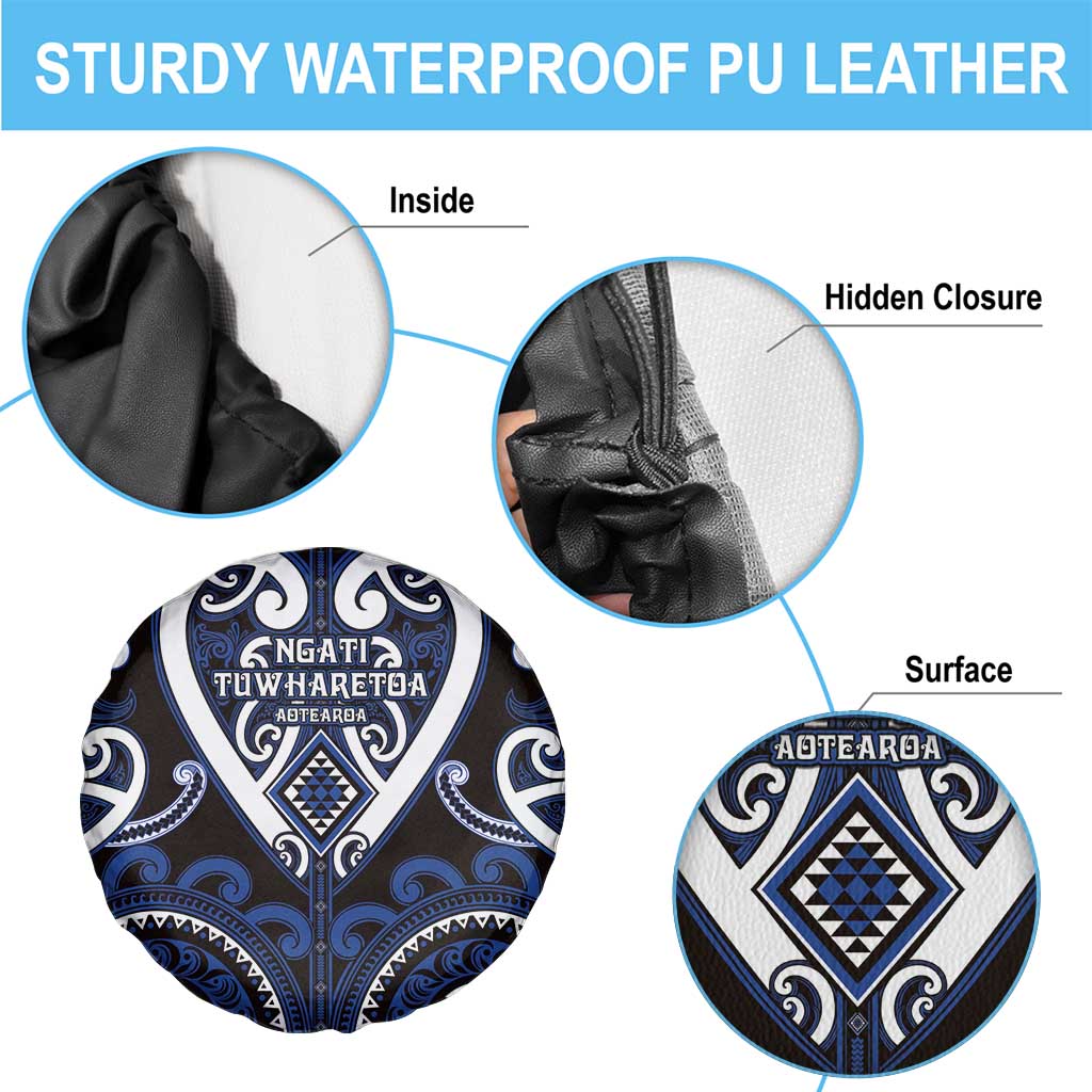 Aotearoa Ngati Tuwharetoa Spare Tire Cover Maori Tribal Pattern