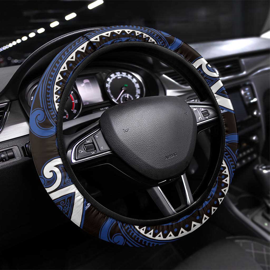 Aotearoa Ngati Tuwharetoa Steering Wheel Cover Maori Tribal Pattern