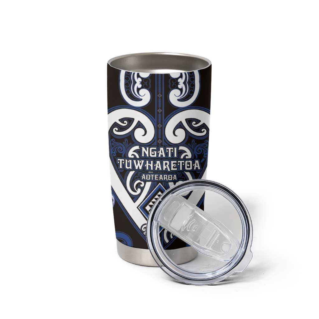 Custom Aotearoa Ngati Tuwharetoa Tumbler Cup Maori Tribal Pattern