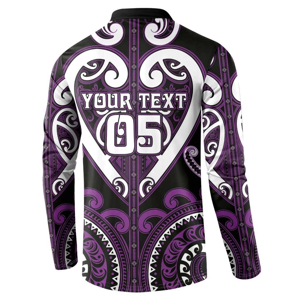Custom Aotearoa Rangitane Button Sweatshirt Maori Tribal Pattern